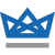 Ruler Logo - Blue Crown with Gray Bar